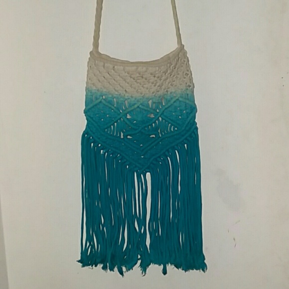 Blue and beige purse - Picture 1 of 5